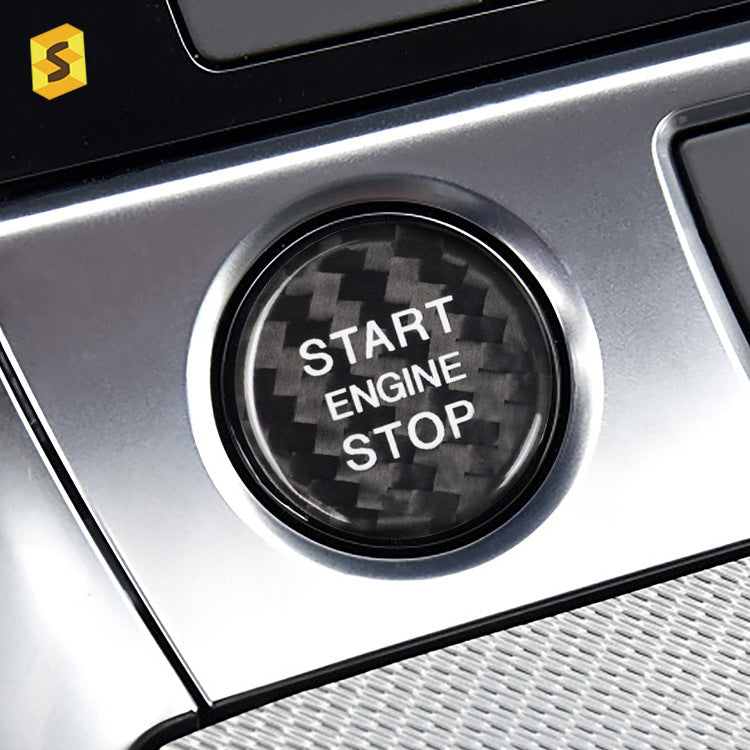 Rigid Carbon Fiber Ignition Push-Start Button Trim for Audi A6 / S6 (2019 - 2023)