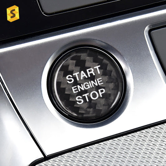 Rigid Carbon Fiber Ignition Push-Start Button Trim for Audi A6 / S6 (2019 - 2023)