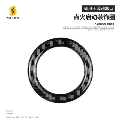 Carbon Fiber Decorative Ring Trim for Mercedes-Benz C-Class (W204)