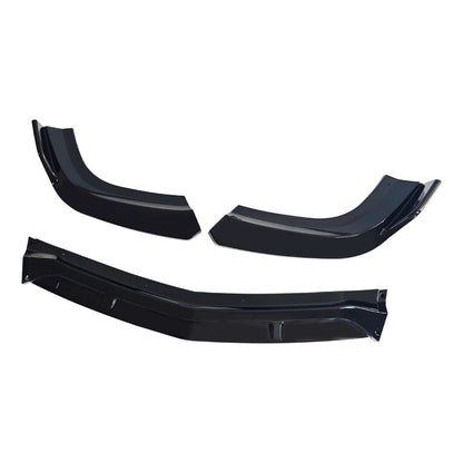 Standard 3-Section Front Lip Spoiler for Mercedes-Benz C-Class W204 (2012 - 2014), Glossy Black