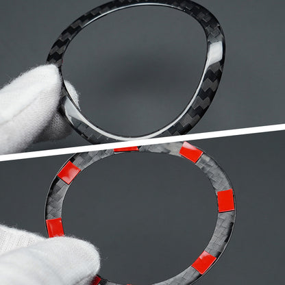 Real Carbon Fiber Defroster Vent Trim for Fiat