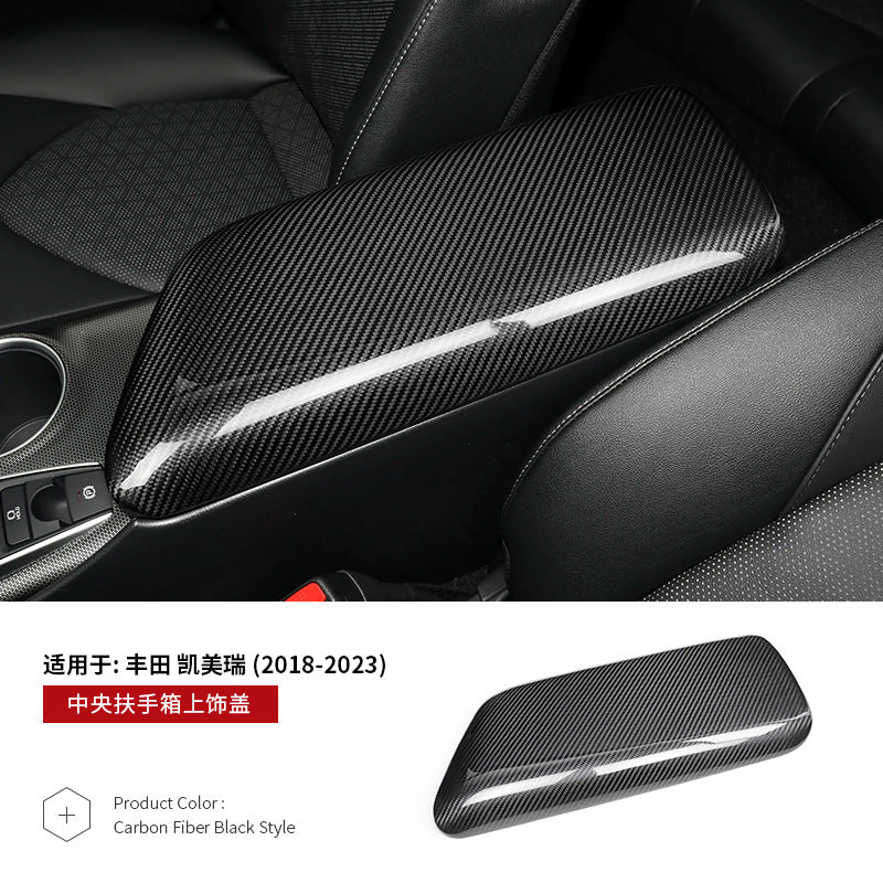 Real Carbon Fiber Center Armrest Lid Trim for Toyota Camry (2018)