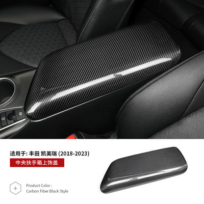 Real Carbon Fiber Center Armrest Lid Trim for Toyota Camry (2018)