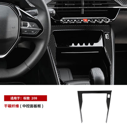 Epoxy Resin Carbon Fiber Steering Wheel Trim for Peugeot 208 / Peugeot