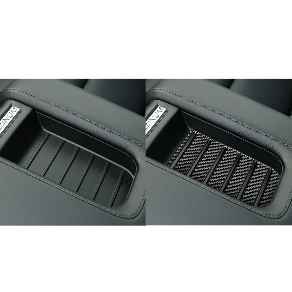 Prepreg Dry Carbon 3*3 3K Real Carbon Fiber Interior Armrest Box Slot Mat Trim for Toyota Tundra XK50 Facelift (2014-2021)