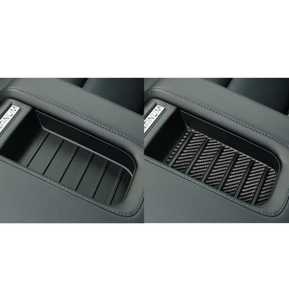 Prepreg Dry Carbon 3*3 3K Real Carbon Fiber Interior Armrest Box Slot Mat Trim for Toyota Tundra XK50 Facelift (2014-2021)