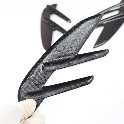 3×3 3K Twill Dry Carbon Fiber Fender Vent Side Trim for BMW G80 G81 M3 Sedan Wagon & G82 M4 Coupe 2020 - 2026 Stick-On