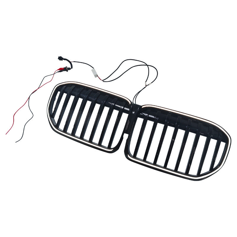 LED Illuminated Single-Slat Front Grille for BMW 7 Series G12 (2019 - 2022), Glossy Black