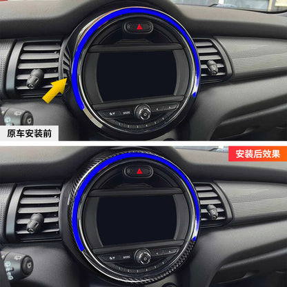 Real Carbon Fiber Navigation Screen Frame Trim for MINI F-Series (2014 - 2021)