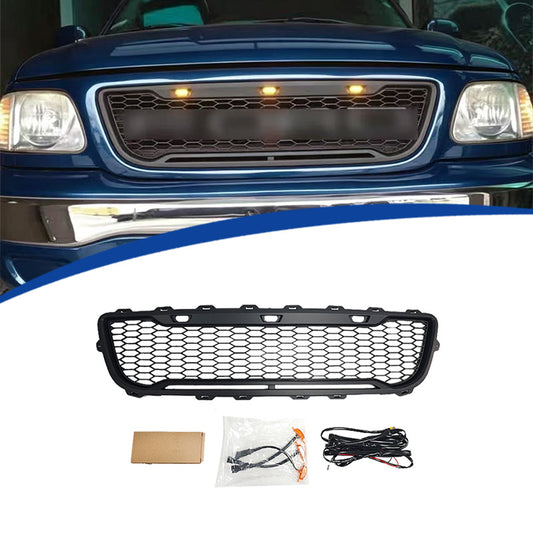 Raptor-Style Front Grille for Ford F-150, Matte Black