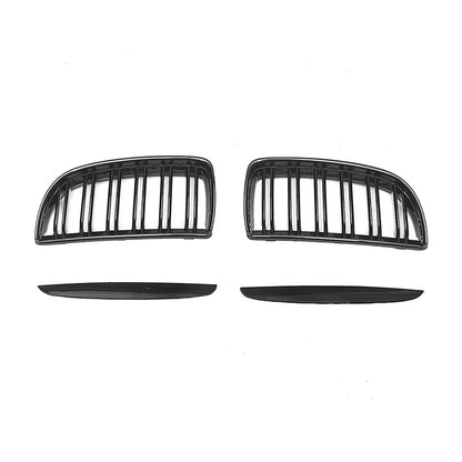 Double-Bar Pre-Facelift Front Grille for BMW 3 Series E90 (2004 - 2008), Glossy Black