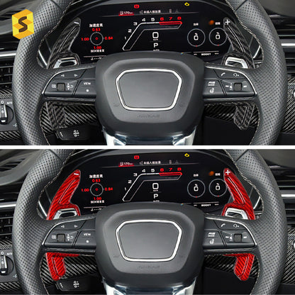 Carbon Fiber Steering Wheel Shift Trim for Audi RS4 / RS5 (2020+)