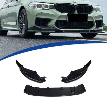 适用于2017-2020款F90真M5加装GT款前铲前唇3段式ABS材质