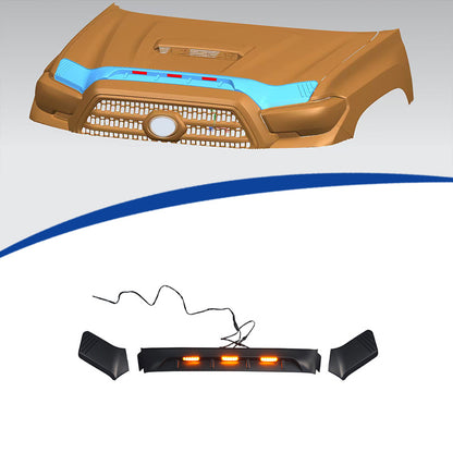 LED Illuminated 3-Section Mud Flaps for Toyota Tacoma (2016 - 2023)