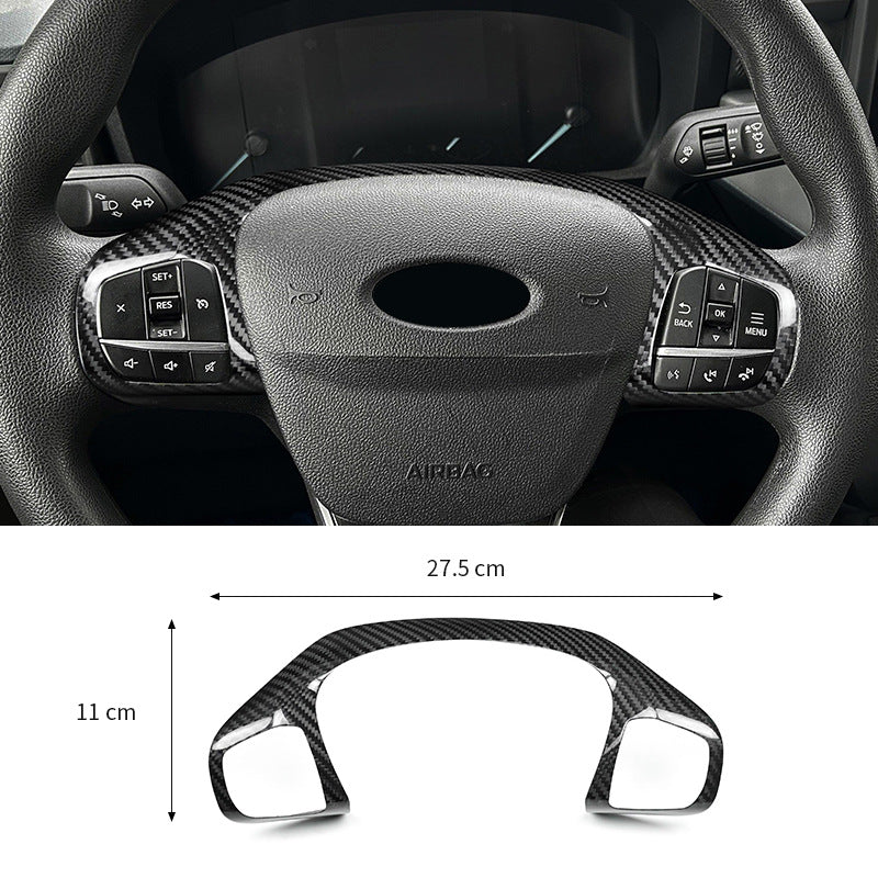 Carbon Fiber Steering Wheel Button Frame Trim for Ford Fiesta ST