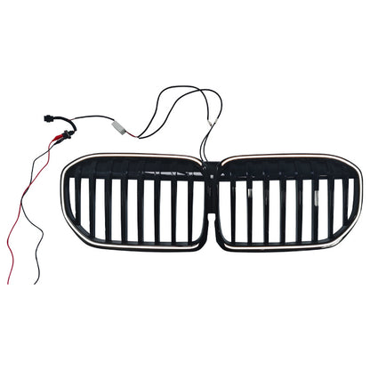 LED Illuminated Single-Slat Front Grille for BMW 7 Series G12 (2019 - 2022), Glossy Black