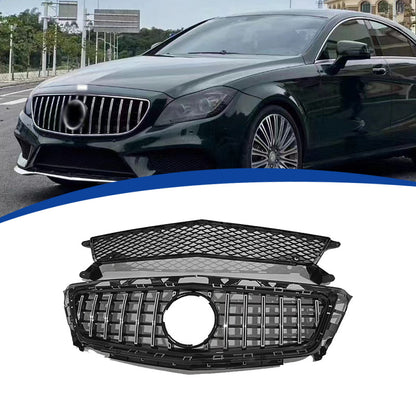 适用于2012-2014款W218真CLS63款GT竖条款中网ABS材质替换安装
