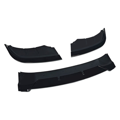 Standard 3-Section Front Lip Spoiler for BMW 5 Series F10 (2014 - 2016), Glossy Black