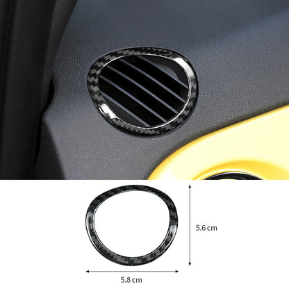 Real Carbon Fiber Defroster Vent Trim for Fiat