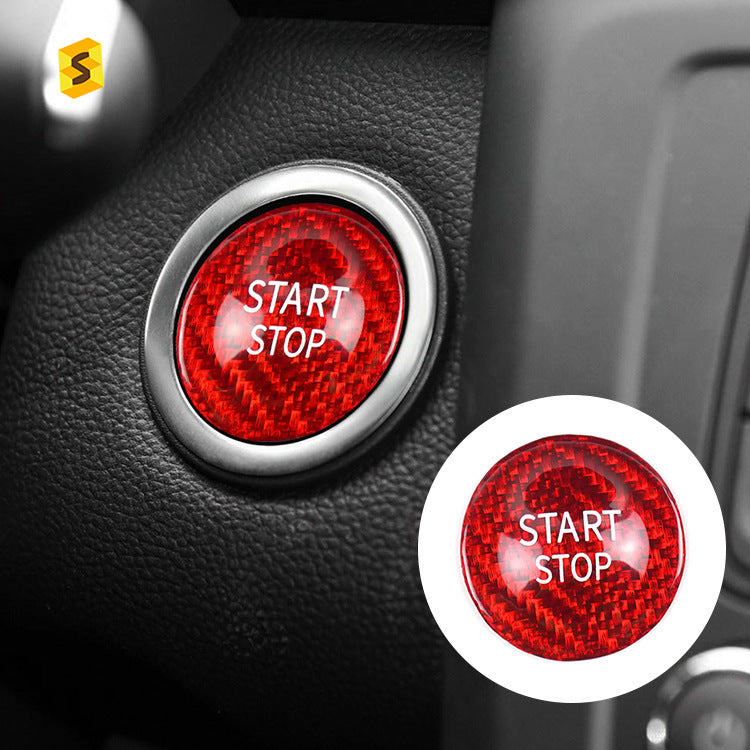 Carbon Fiber Push-Start Button Trim for Renault Koleos / Clio / Espace