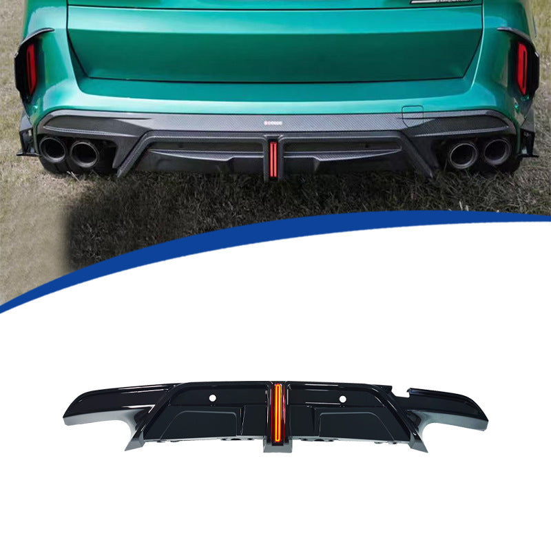 Blacked-Out LED Illuminated Rear Diffuser Lip for BMW / BMW X5M F95 (2020 - 2026)