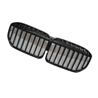 MP-Style Single-Slat Front Grille for BMW 7 Series G12 (2019 - 2022), Glossy Black