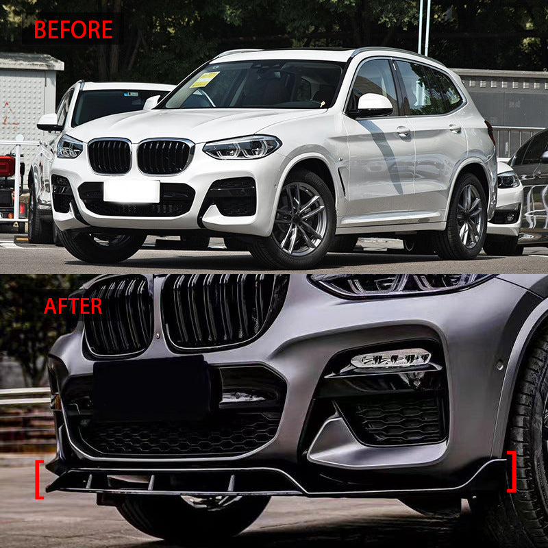 Blacked-Out Sport Front Lip Spoiler for BMW X3 G01 (2017 - 2021)