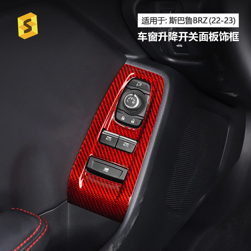 Real Carbon Fiber Window Switch Panel Trim for Subaru BRZ (2022+)