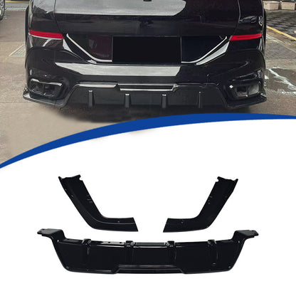 Blacked-Out 3-Section Rear Diffuser Lip for BMW X6 G06 (2020 - 2026)