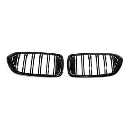 Double-Slat Front Grille for BMW 6 Series GT G32 (2018 - 2020), Glossy Black