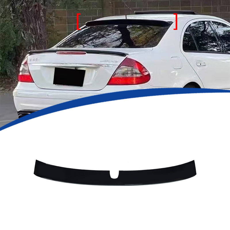 Roof & Rear Window Spoiler for Mercedes-Benz E-Class W211 (2003 - 2008), Glossy Black