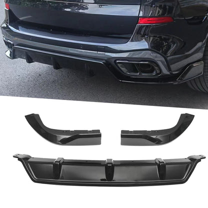 Blacked-Out 3-Section Rear Diffuser Lip for BMW X5 G05 (2020 - 2025)