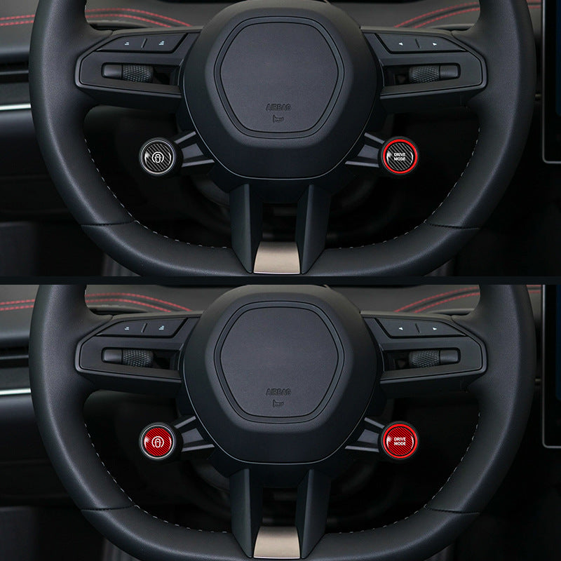 Real Carbon Fiber Steering Wheel Mode Button Trim for Xiaomi SU7