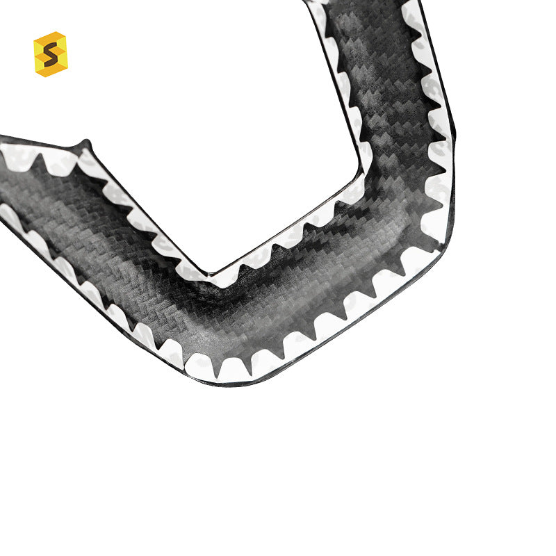 Real Carbon Fiber Steering Wheel Trim for Ford Mustang (2024)