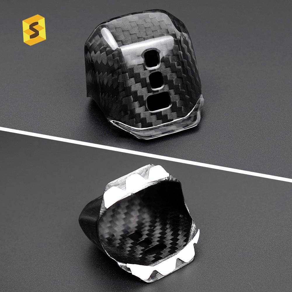Real Dry Carbon Fiber Gear Shift Knob Cover for Volkswagen Golf 8 (2021 - 2023)