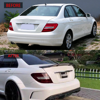 M-Style Rear Wing Spoiler for Mercedes-Benz C-Class W204 (2007 - 2014), Glossy Black