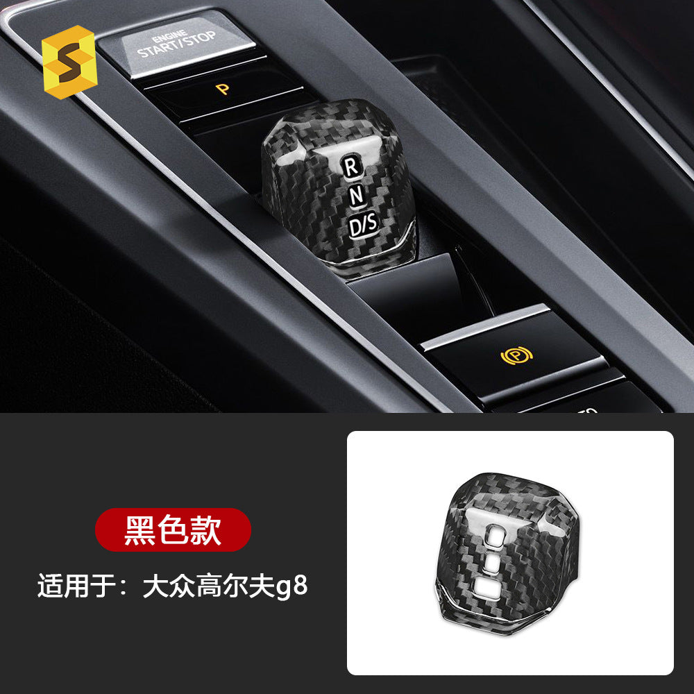 Real Dry Carbon Fiber Gear Shift Knob Cover for Volkswagen Golf 8 (2021 - 2023)