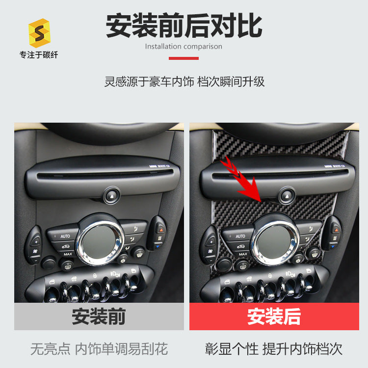 Epoxy Resin Carbon Fiber Climate Control Panel Trim for MINI