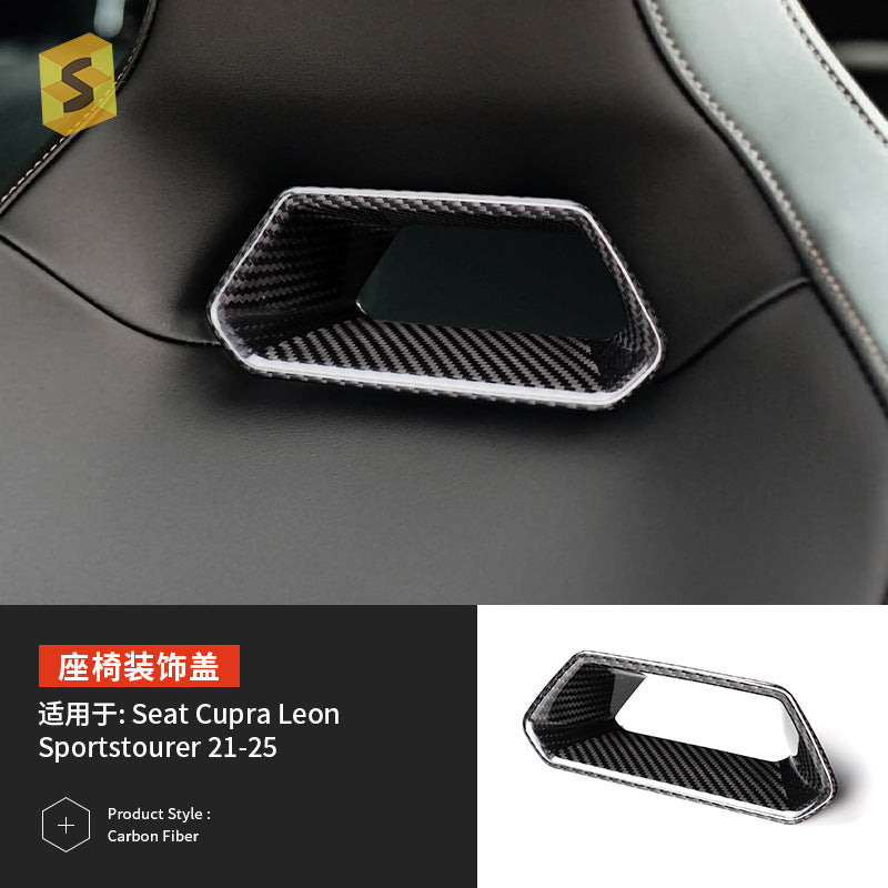 Real Carbon Fiber Seat Trim Cover for Cupra Leon