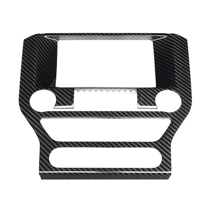 Real Carbon Fiber Multimedia Panel Frame Trim for Ford Mustang (2015)