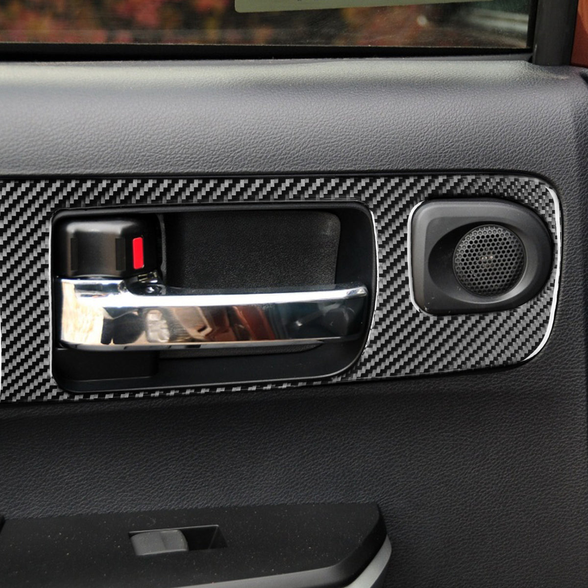 4PCS Prepreg Dry Carbon 3*3 3K Real Carbon Fiber Interior Door Handle Cover Trim for Toyota Tundra XK50 Facelift (2014-2021)