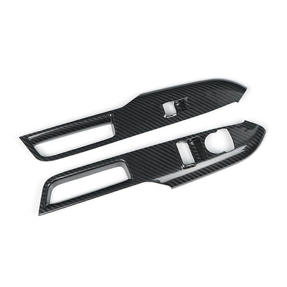 Real Carbon Fiber Window Switch Panel Trim for Ford / Ford Mustang