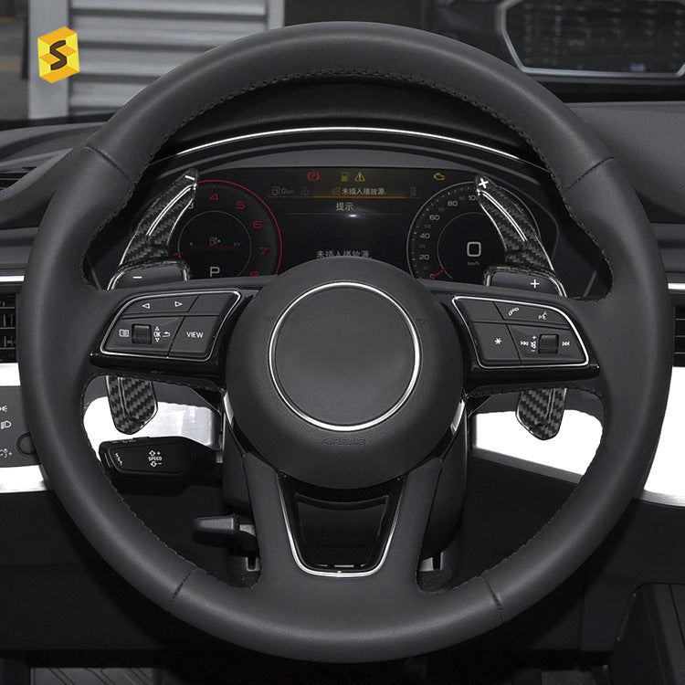 Carbon Fiber Steering Wheel Shift Paddle Cover for Audi A3 / A3L / A8 / S4