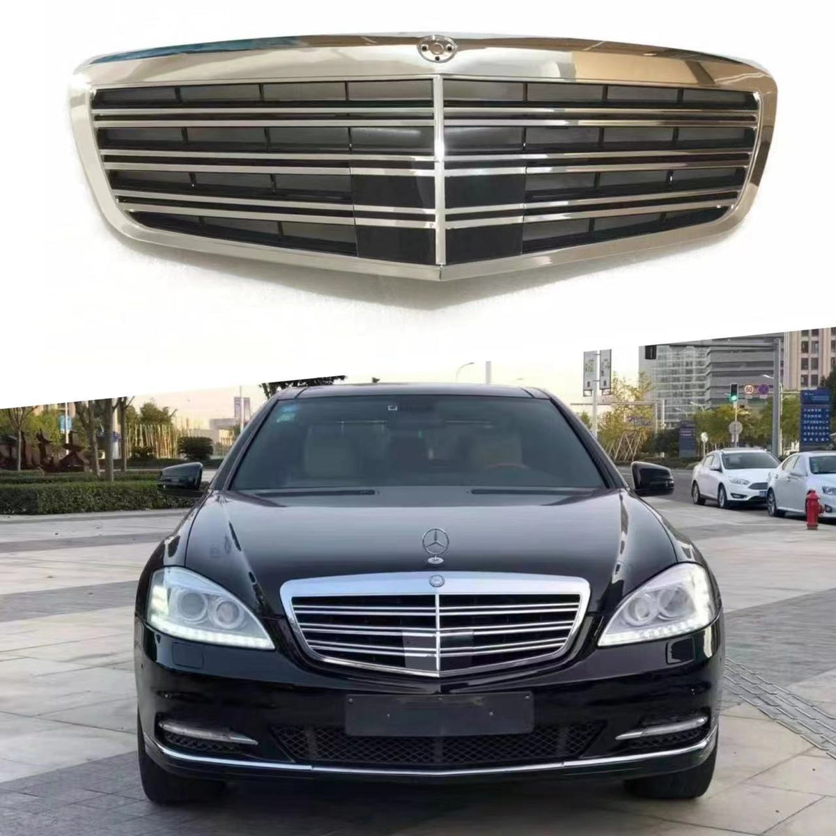 AMG-Style Front Grille for Mercedes-Benz S-Class W221 (2009 - 2012)