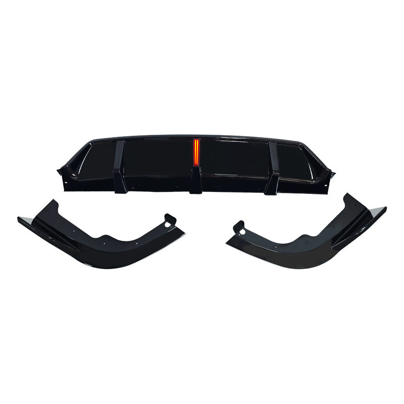 Blacked-Out Illuminated Rear Diffuser Lip for BMW X5 G05 (2020 - 2026), Glossy Black