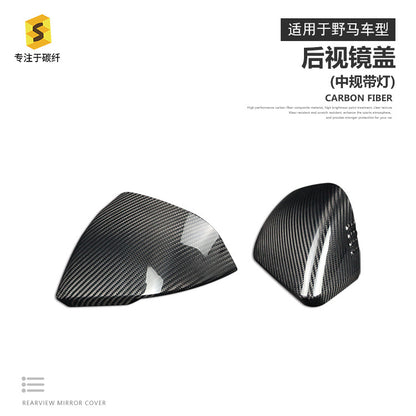 Carbon Fiber Side Mirror Cover (CN-Spec, with Light) for Ford Mustang