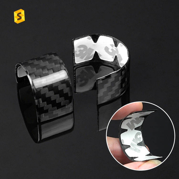 Real Carbon Fiber Steering Wheel Trim for Fiat 500 (2020 - 2023)