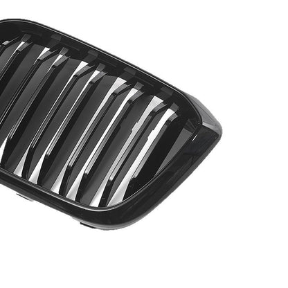 Double-Slat Front Grille for BMW X3 G01 (2022 - 2024), Glossy Black