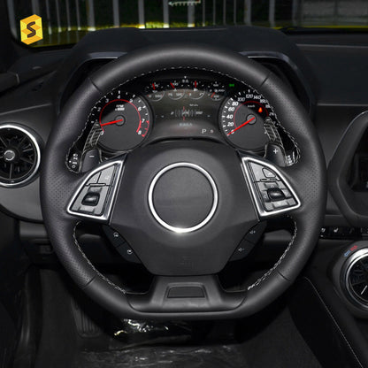 Carbon Fiber Steering Wheel Shift Paddle Cover for Chevrolet Camaro / Buick / Cadillac XT5