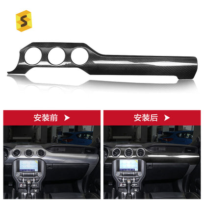 Real Carbon Fiber Center Console & Dashboard Trim for Ford Mustang (2015 - 2023)
